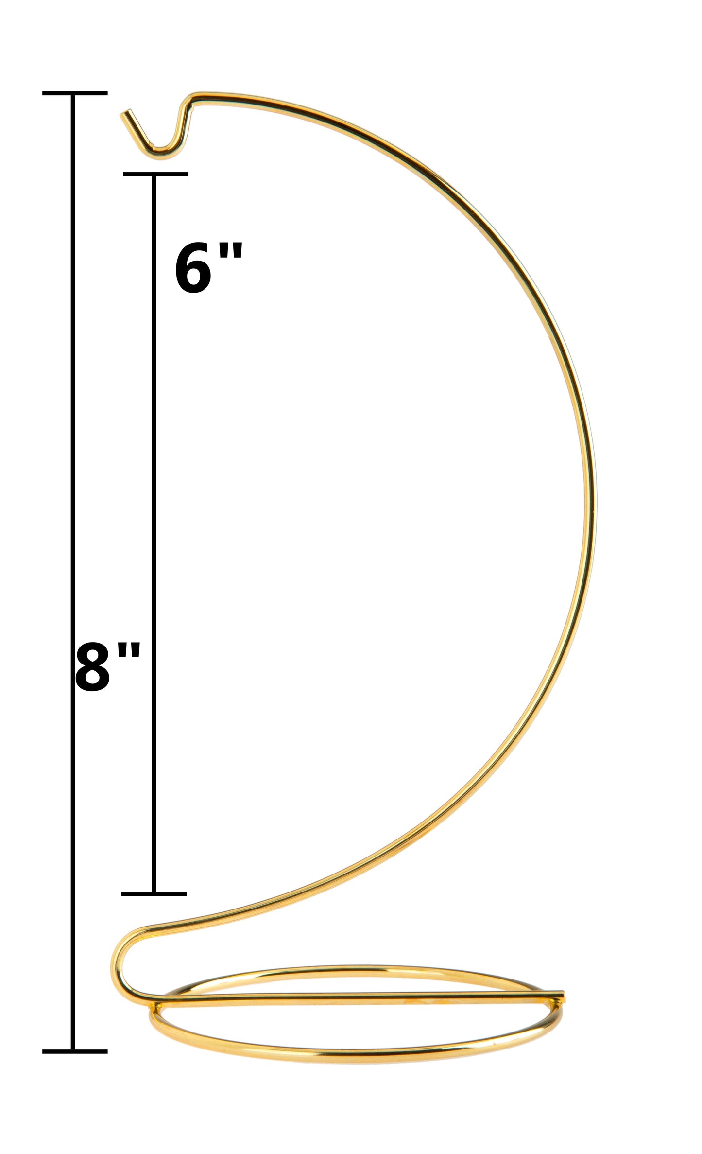 Ornament Display Stand Hanger Holder 8 Inch Tall Gold - Pack of 3 Stands - close-up