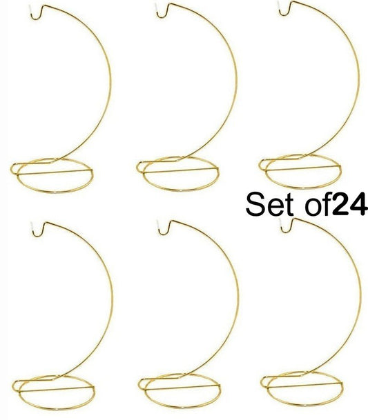 Ornament Display Stand Hanger Holder 8 Inch Tall Gold - Case Pack of 24 Stands - brass