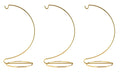 Ornament Display Stand Hanger Holder 8 Inch Tall Gold - Pack of 3 Stands