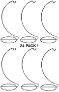 10 Inch Tall Silver Chrome Wire Ornament Display Hanger Stands for Displaying Ball Ornaments - Case Pack of 24 Stands