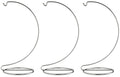 10 Inch Tall Silver Chrom Wire Ornament Display Hanger Stands for Displaying Ball Ornaments, Awards, Eggs Etc.- Pack of 3 Stands