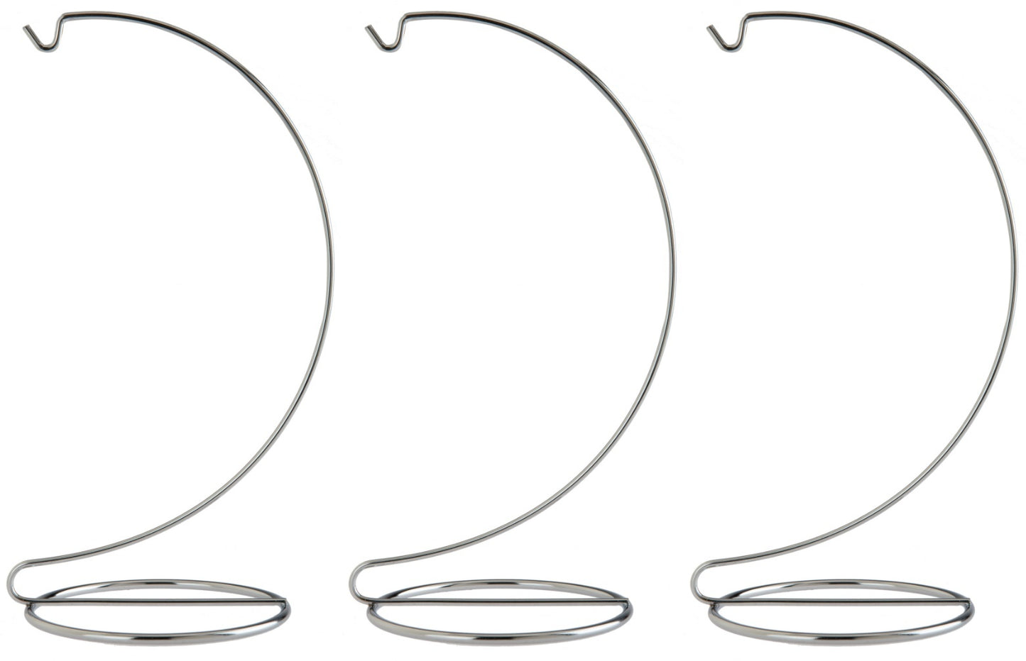 10 Inch Tall Silver Chrom Wire Ornament Display Hanger Stands for Displaying - chrome