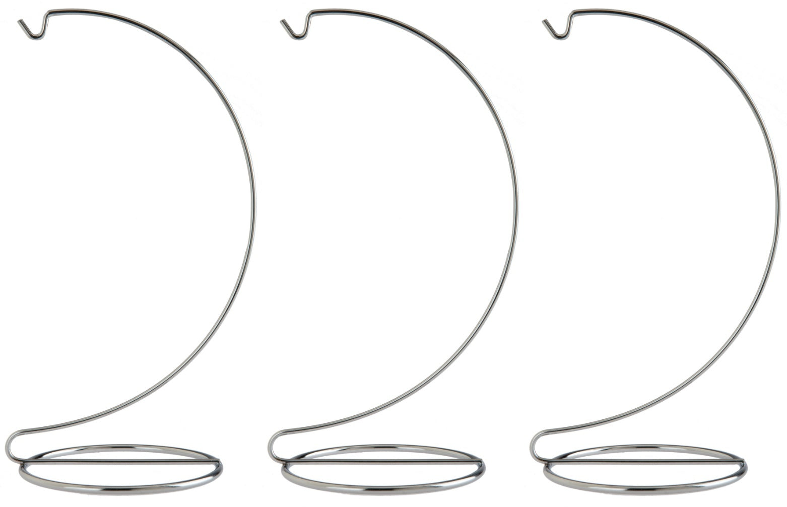 10 Inch Tall Silver Chrom Wire Ornament Display Hanger Stands for Displaying - chrome