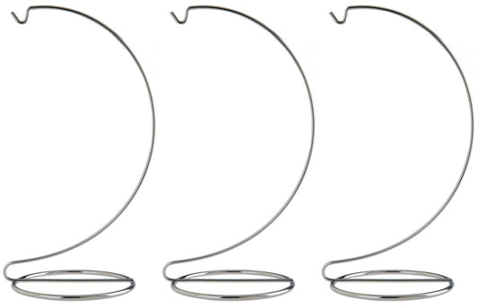 10 Inch Tall Silver Chrom Wire Ornament Display Hanger Stands for Displaying - chrome