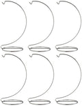 10 Inch Tall Silver Chrome Wire Ornament Display Hanger Stands for Displaying Ball Ornaments, Awards, Eggs Etc.- Pack of 6 Stands
