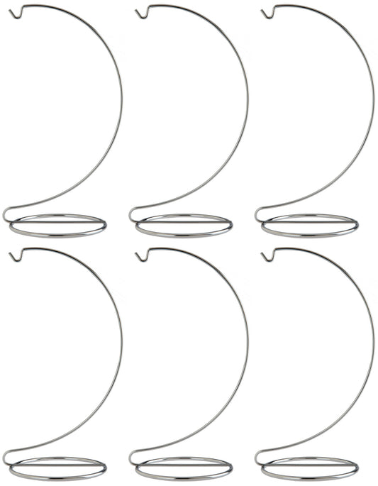 10 Inch Tall Silver Chrome Wire Ornament Display Hanger Stands for Displaying