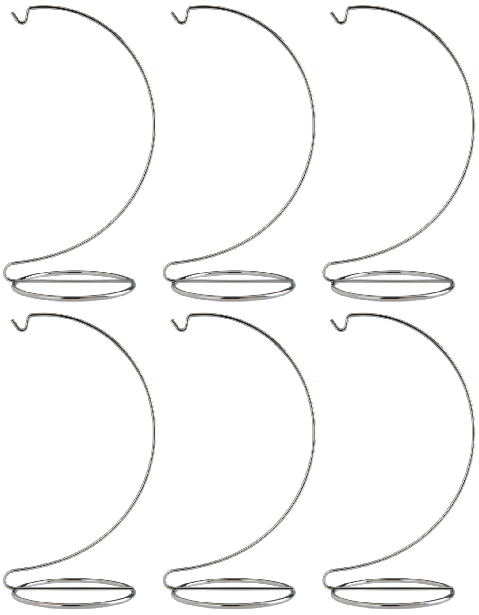 10 Inch Tall Silver Chrome Wire Ornament Display Hanger Stands for Displaying - view 5