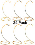 10 Inch Tall Gold Wire Ornament Display Hanger Stands for Displaying Ball Ornaments - Case Pack of 24 Stands