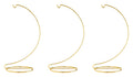 10 Inch Tall Gold Wire Ornament Display Hanger Stands for Displaying Ball Ornaments, Awards, Eggs Etc.- Pack of 3 Stands