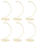 11 Inch Tall Gold Metal Ornament Display Hanger Stands for Displaying Christmas Ornaments - 6 Pack