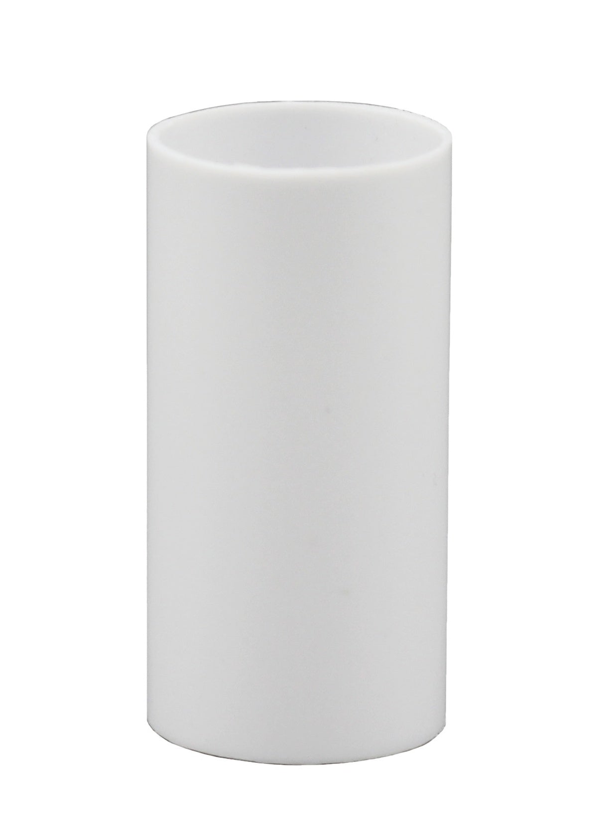 Creative Hobbies 1 3/4 Inch Tall White Plastic Candle Covers Sleeves Chandelier - side view