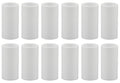 Creative Hobbies 1 3/4 Inch Tall White Plastic Candle Covers Sleeves Chandelier Socket Covers - Set of 12 - Candelabra Base