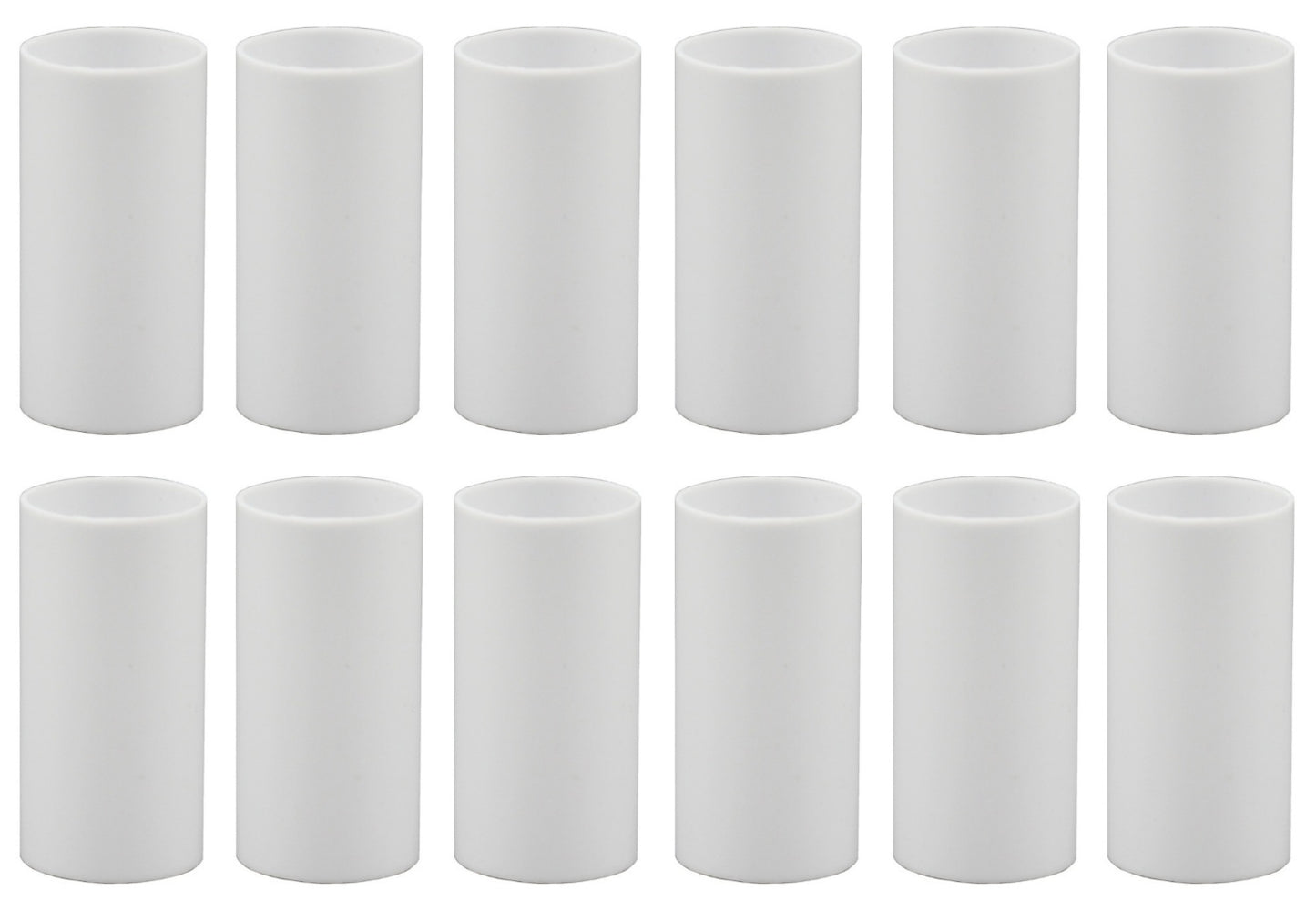Creative Hobbies 1 3/4 Inch Tall White Plastic Candle Covers Sleeves Chandelier