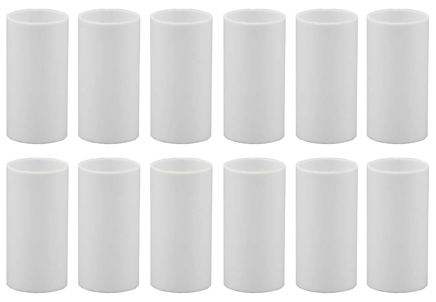 Creative Hobbies 1 3/4 Inch Tall White Plastic Candle Covers Sleeves Chandelier