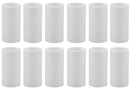 Creative Hobbies 1 3/4 Inch Tall White Plastic Candle Covers Sleeves Chandelier