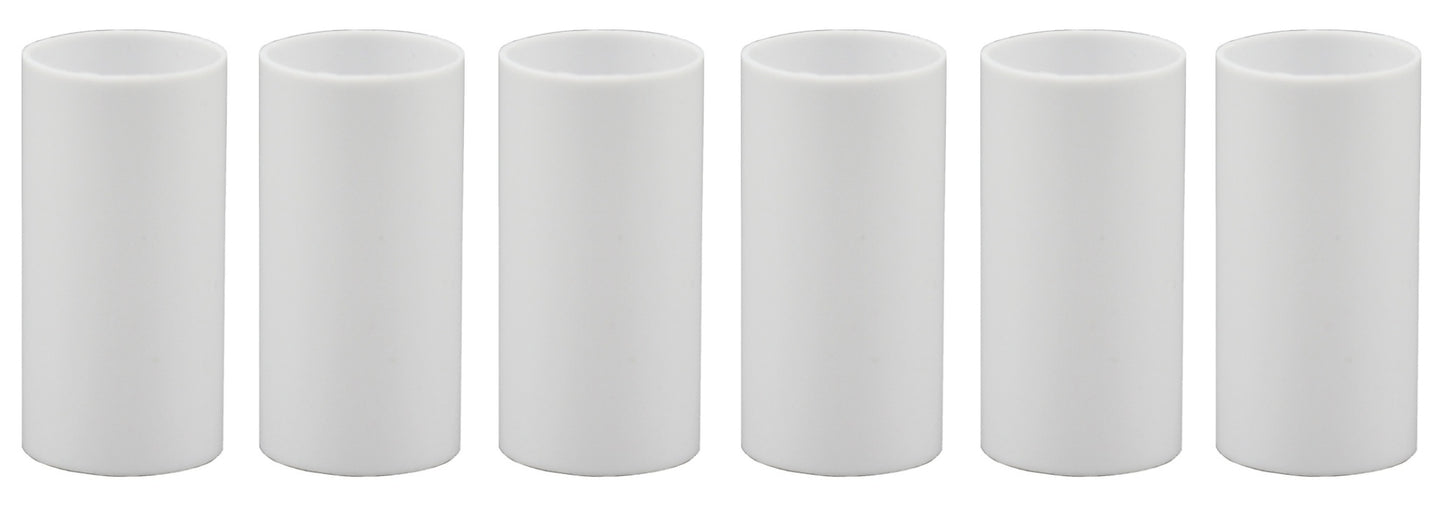 Creative Hobbies 1 3/4 Inch Tall White Plastic Candle Covers Sleeves Chandelier