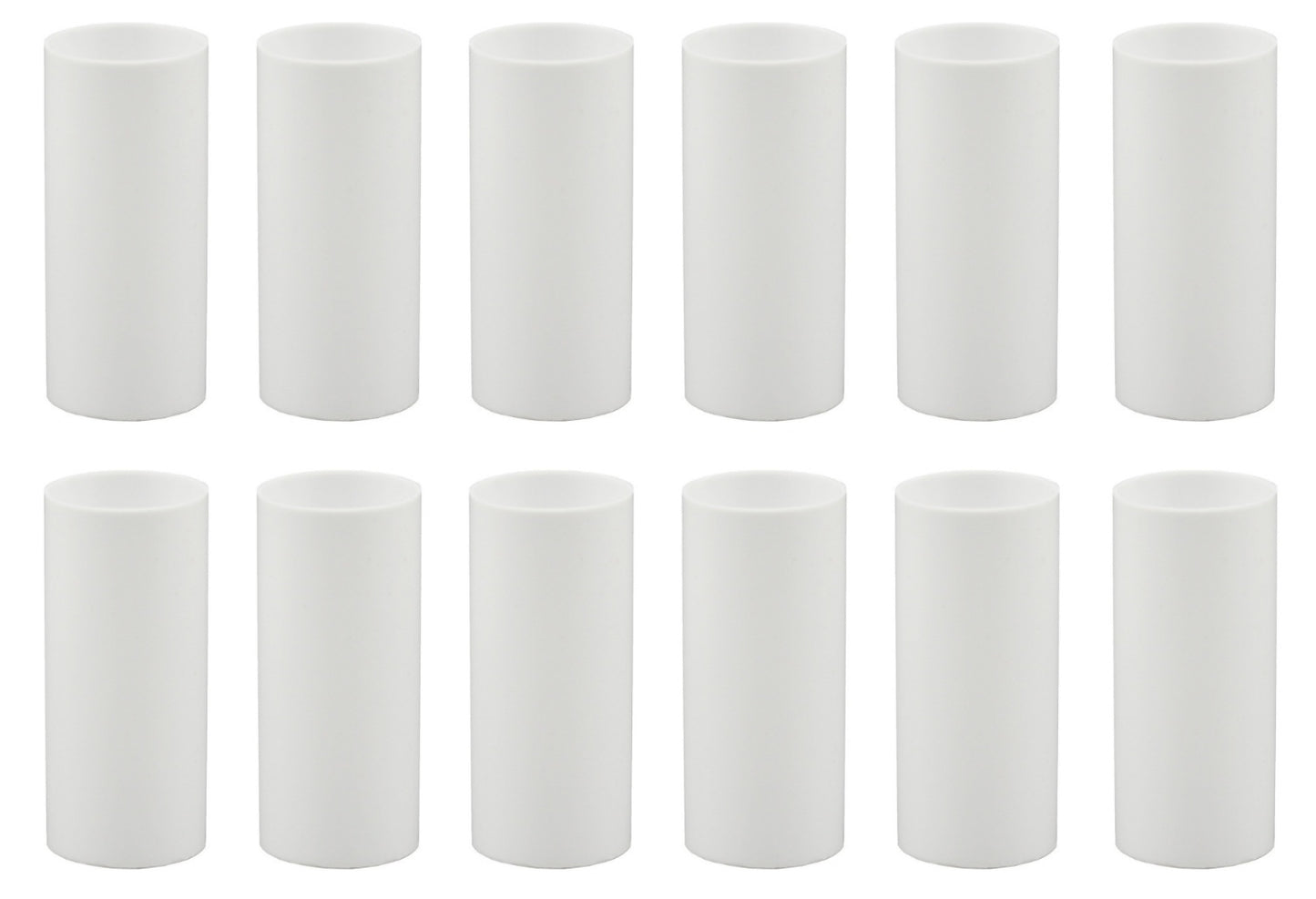 Creative Hobbies 2 Inch Tall White Plastic Candle Covers Sleeves Chandelier