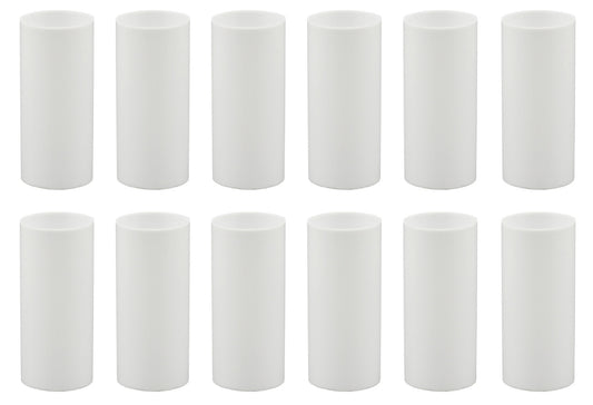 Creative Hobbies 2 Inch Tall White Plastic Candle Covers Sleeves Chandelier