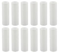 Set of 12, 3 Inch Tall White Plastic Candle Covers Sleeves Chandelier Socket Covers ~Candelabra Base