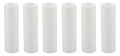 Set of 6, 3 Inch Tall White Plastic Candle Covers Sleeves Chandelier Socket Covers ~Candelabra Base