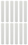 Set of 12, 6 Inch Tall White Plastic Candle Covers Sleeves Chandelier Socket Covers ~Candelabra Base
