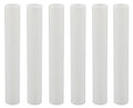 Set of 6, 6 Inch Tall White Plastic Candle Covers Sleeves Chandelier Socket Covers ~Candelabra Base