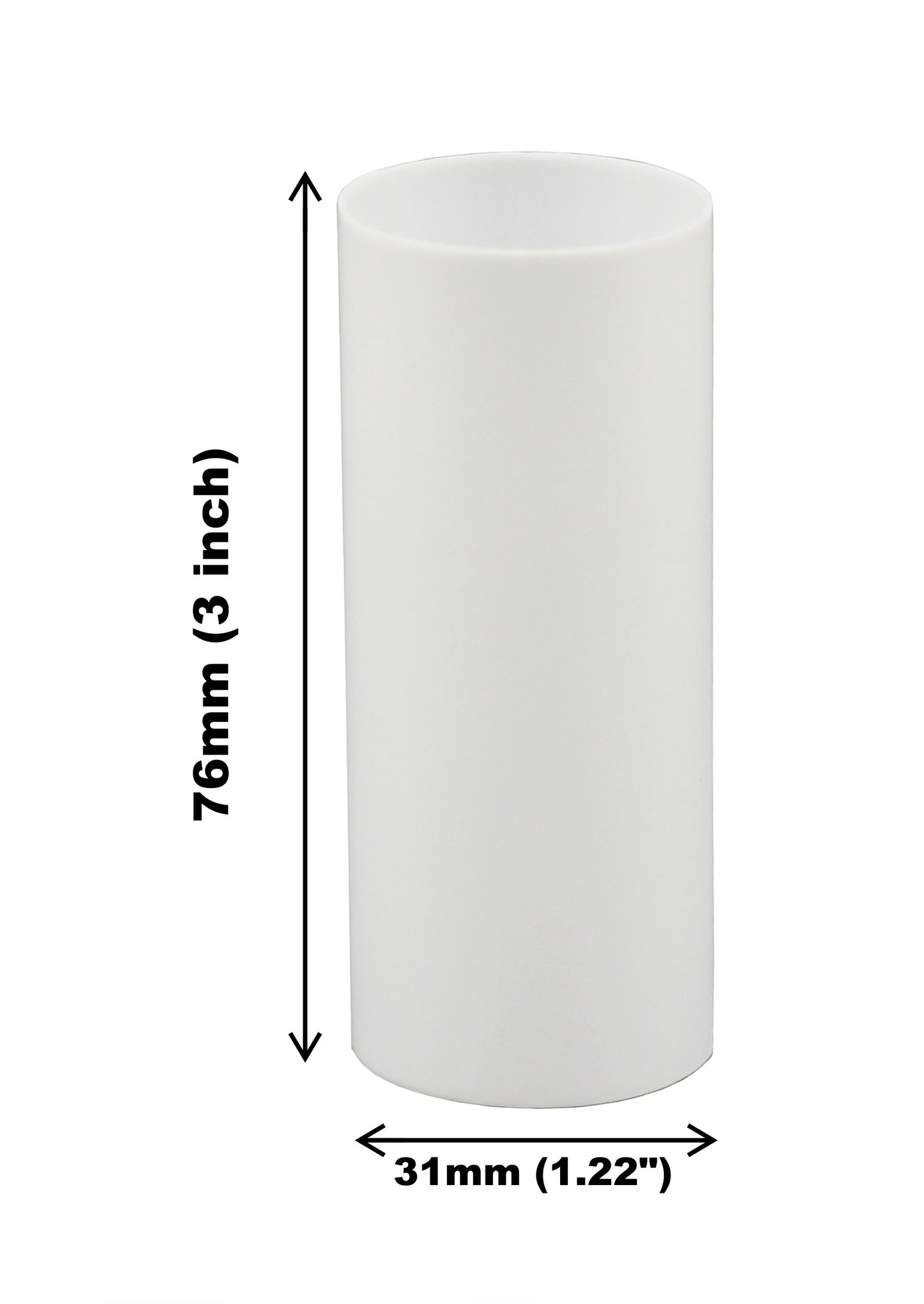 Set of 6 Candle Covers, Standard Base, 3" - side view