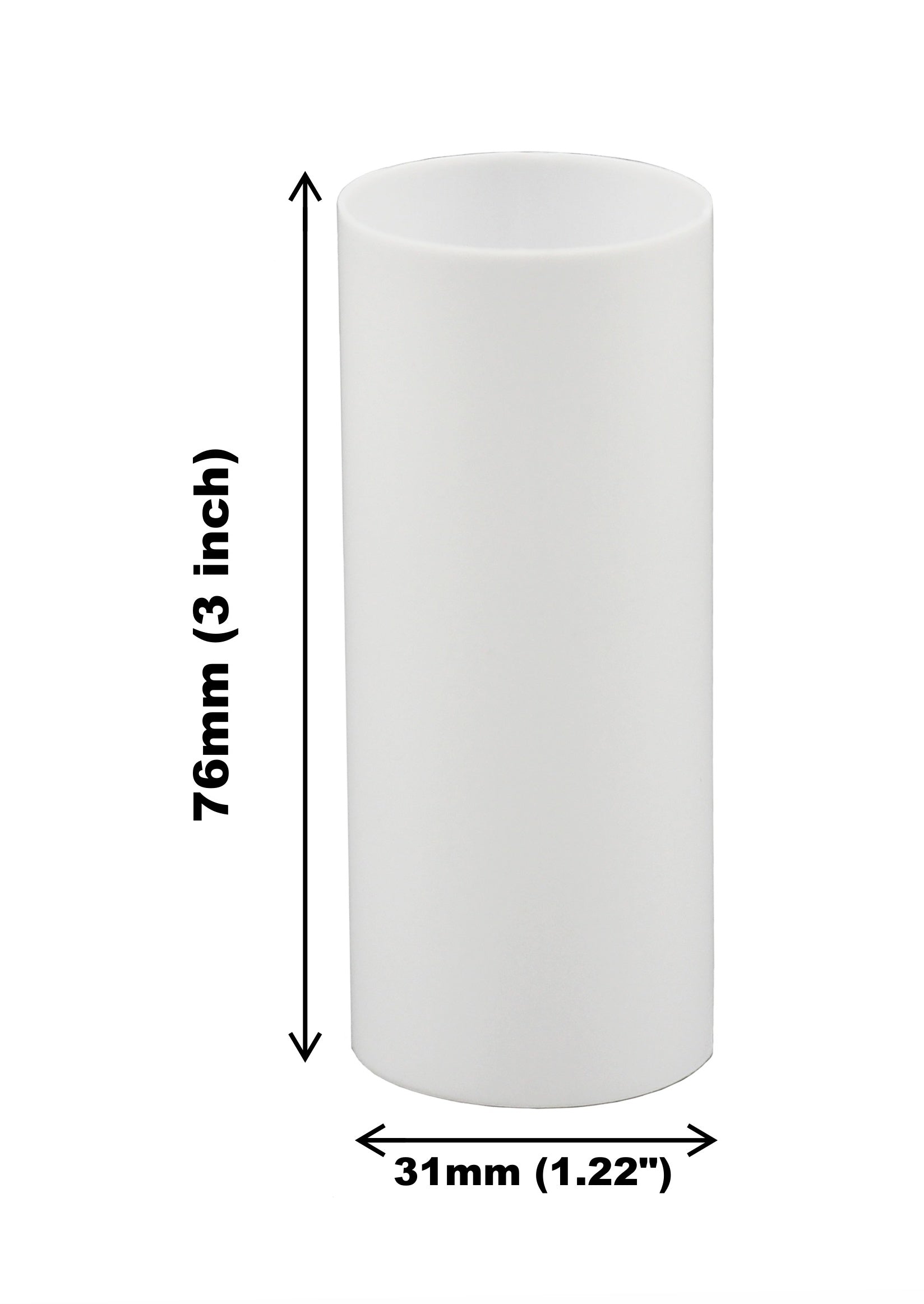 Set of 6 Candle Covers, Standard Base, 3" - side view
