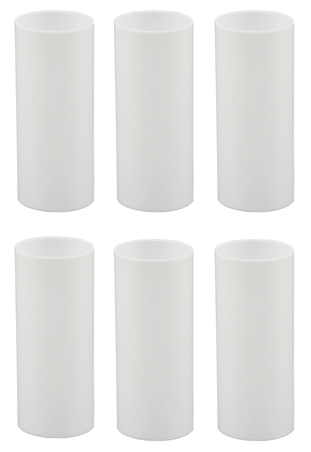 Set of 6 Candle Covers, Standard Base, 3" - plastic