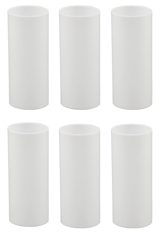 Set of 6 Candle Covers, Standard Base, 3" - plastic