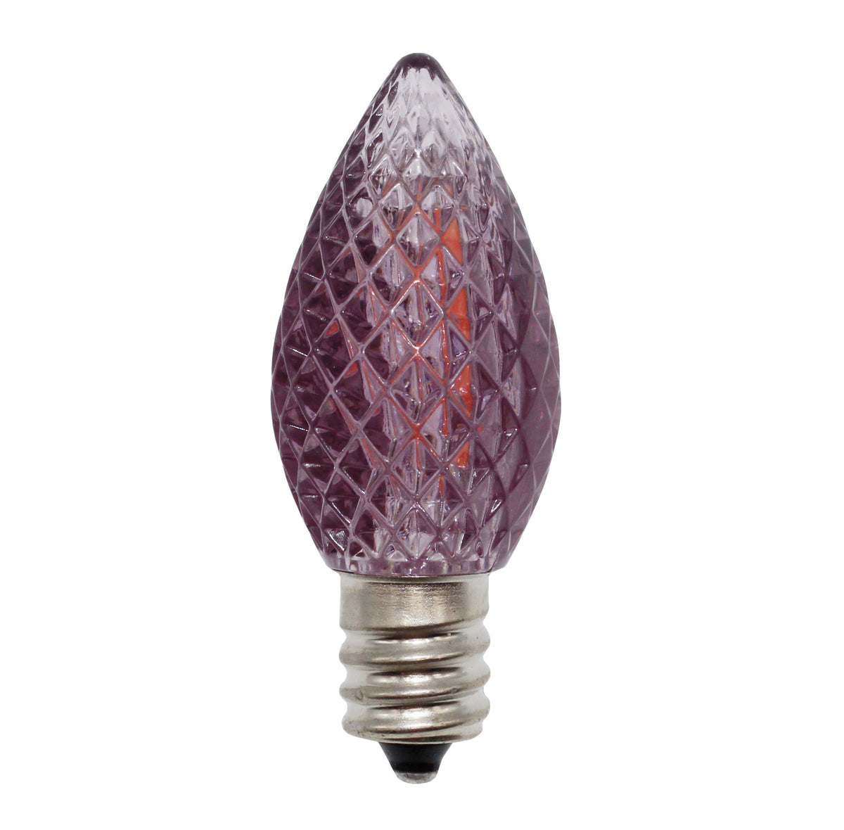 25 Pack C7 Faceted LED Purple Replacement Light Bulbs for Christmas Light - detail