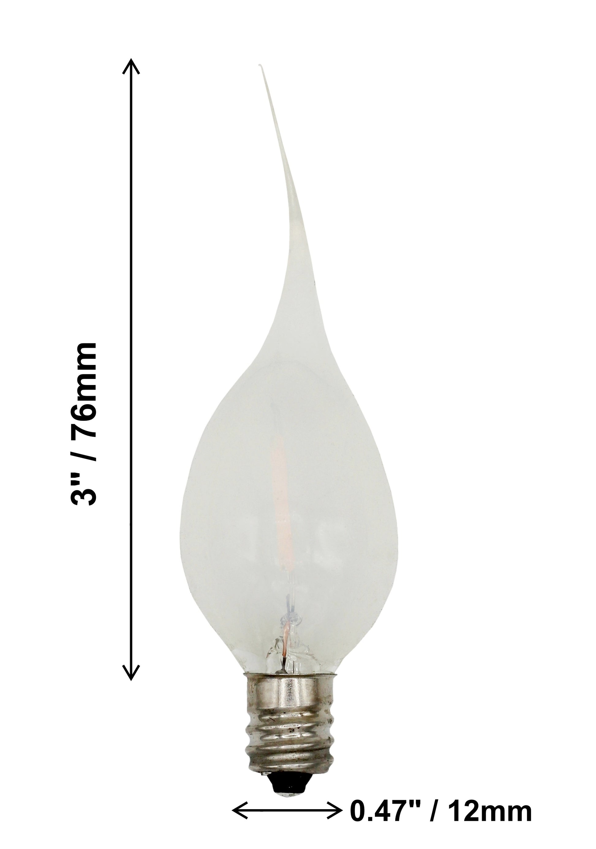 Silicone LED Night Light Bulbs, C7 Replacement Light Bulbs – 0.7W Equivalent to - side view
