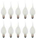 Silicone LED Night Light Bulbs, C7 Replacement Light Bulbs – 0.7W Equivalent to 4W 5W 6W 7W Incandescent, White Warm 2700K, Christmas String Lights, Electric Window Candles | 10 Pack