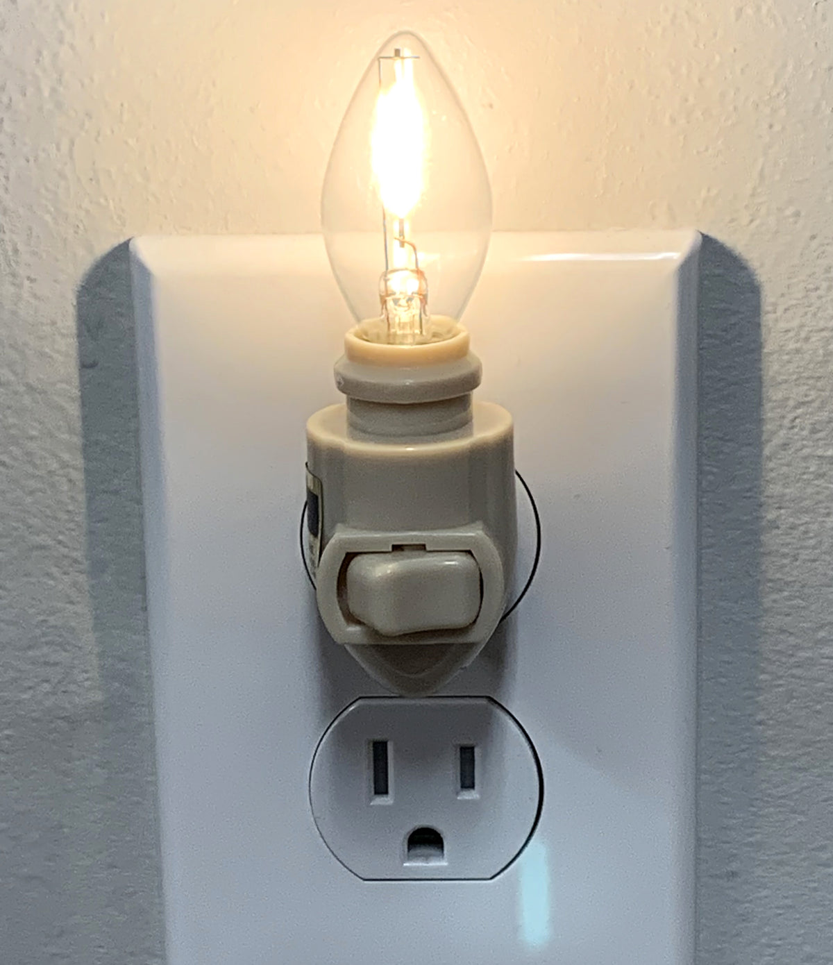 Ivory Plug in LED Night LIght with Switch, Manual On Off Nightlight for - view 6