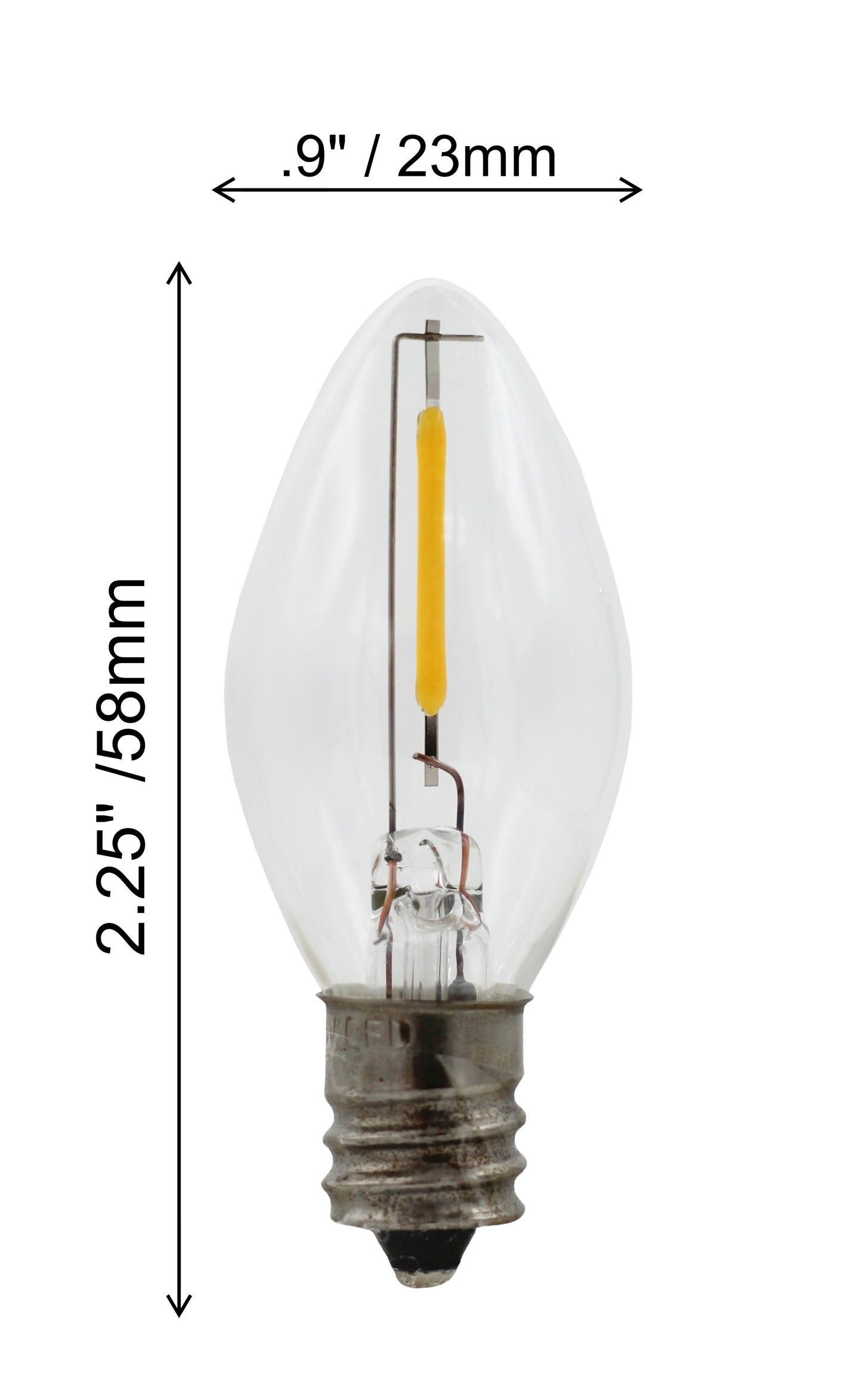 Single Light Replacement Clip in Lamp Cord for Christmas Village House Includes - side view