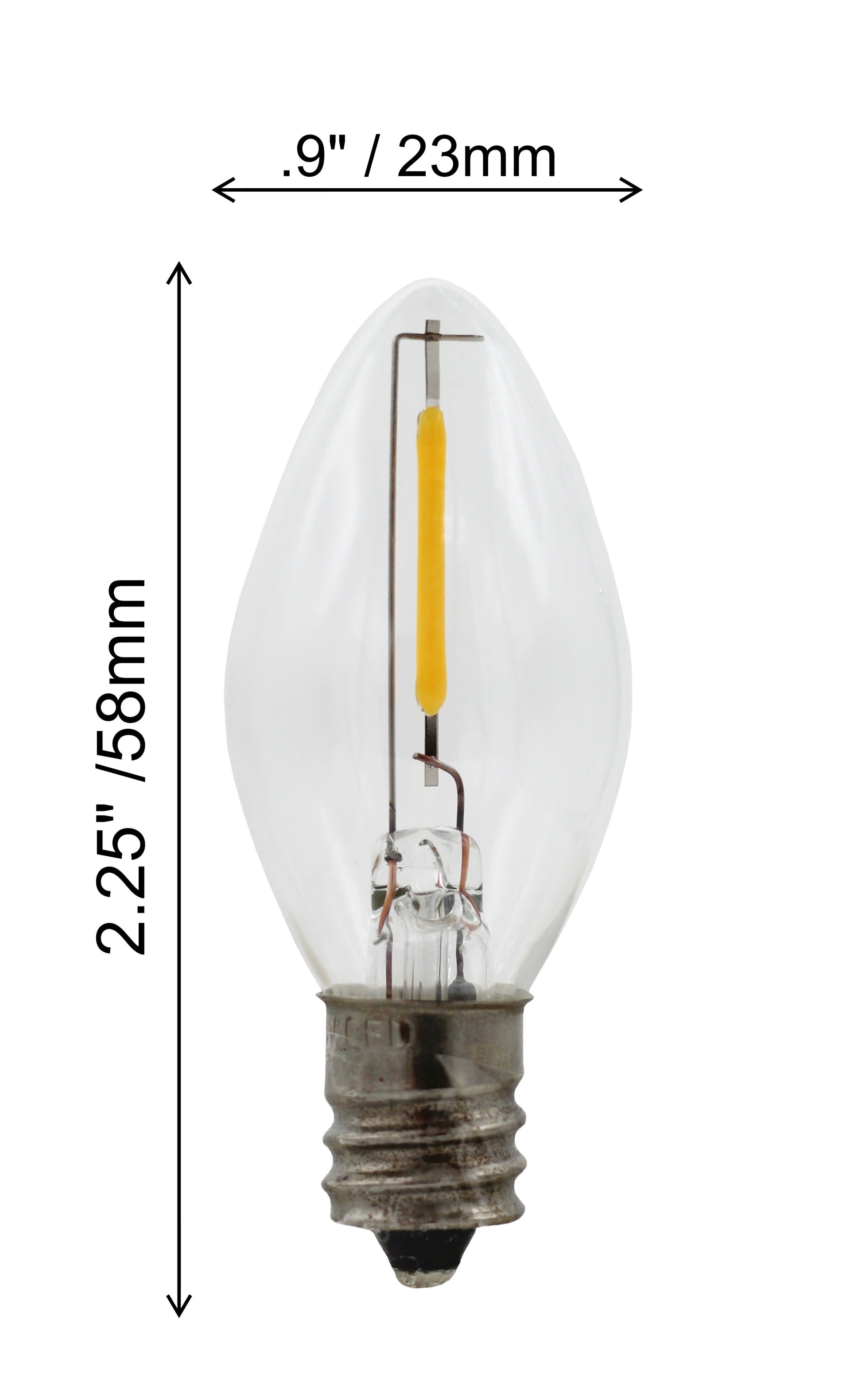 Single Light Replacement Clip in Lamp Cord for Christmas Village House Includes - side view