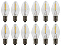 12-Pack LED Night Light Bulbs, C7 Replacement Light Bulbs – 0.6W Equivalent to 7W Incandescent, White Warm 2700K for Indoor and Outdoor String Lights, Electric Window Candles