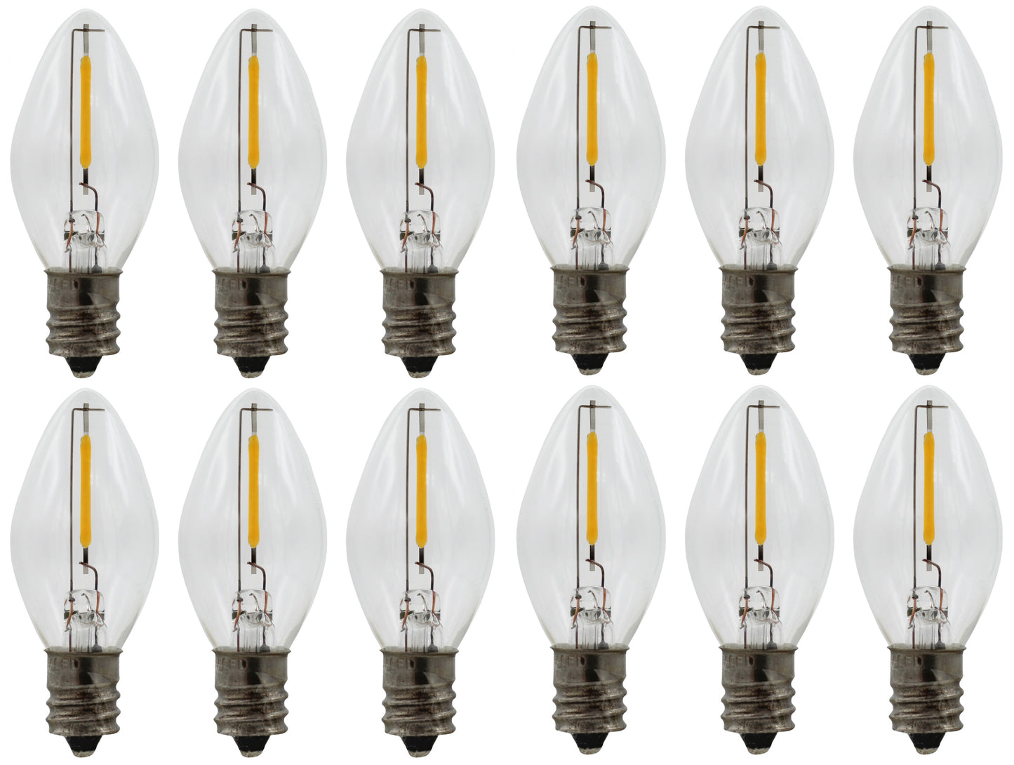12-Pack LED Night Light Bulbs, C7 Replacement Light Bulbs – 0.6W Equivalent to - for candle