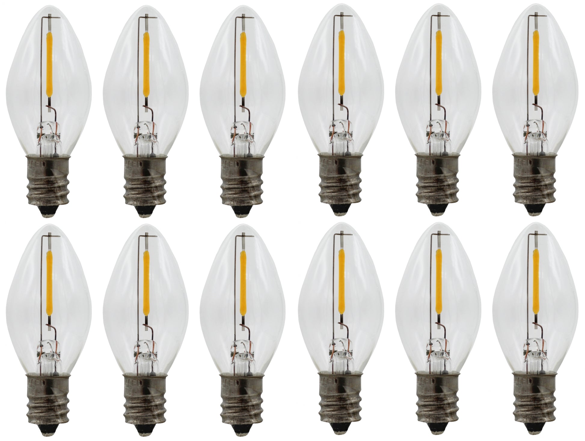 12-Pack LED Night Light Bulbs, C7 Replacement Light Bulbs – 0.6W Equivalent to - for candle