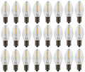 (200-Pack) C7 LED Replacement Night Light Bulb 7W Equivalent, C7 Candelabra Base Night Light Bulbs, Type C for Christmas Light Strings, Electric Window Candles, Night Lights