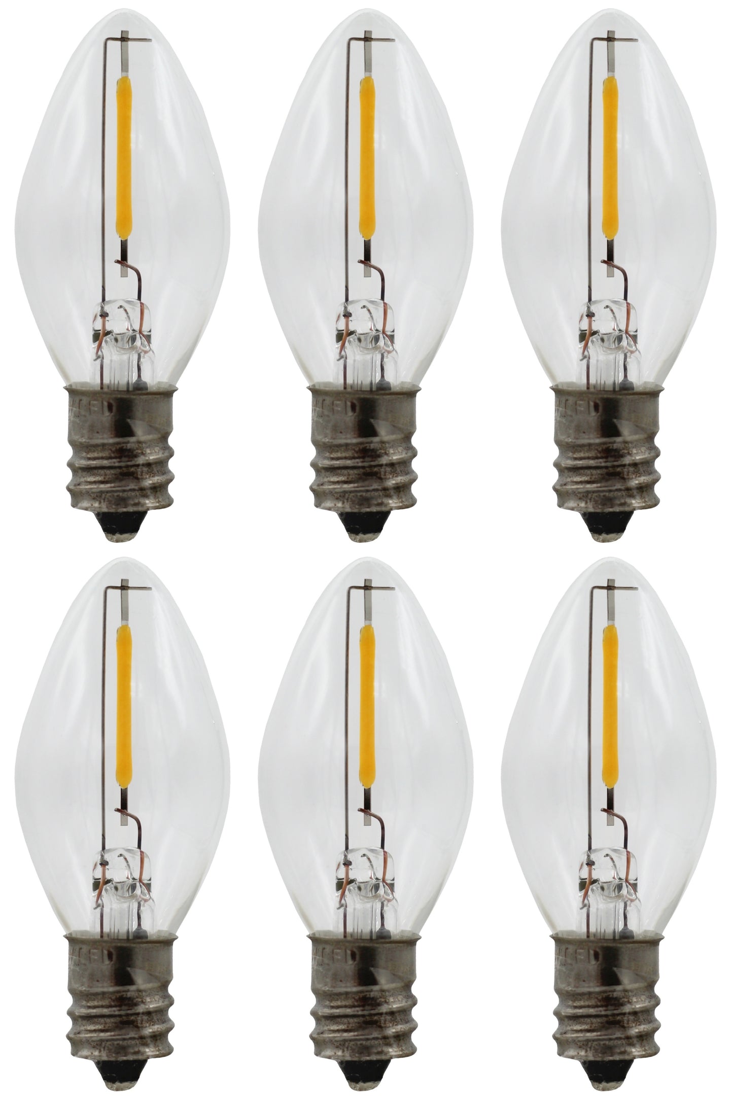 LED Night Light Bulbs (6 Pack), C7 Replacement Light Bulbs – 0.6W Equivalent to - for candle