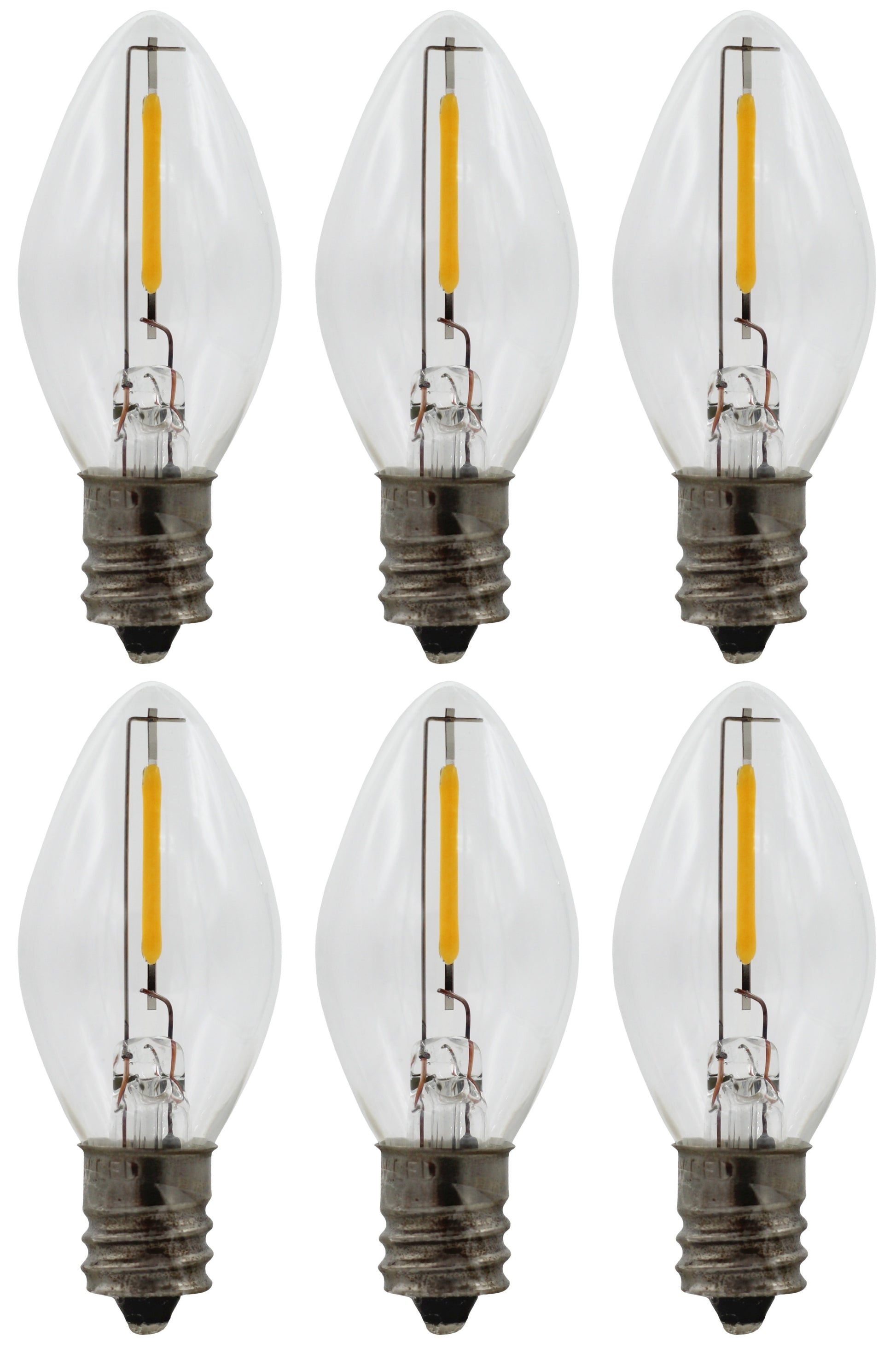 LED Night Light Bulbs (6 Pack), C7 Replacement Light Bulbs – 0.6W Equivalent to - for candle