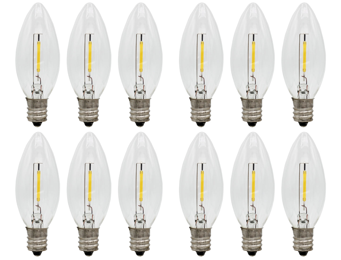12-Pack LED Replacement Light Bulbs for Electric Candle Lamps, Window Candles, - for christmas
