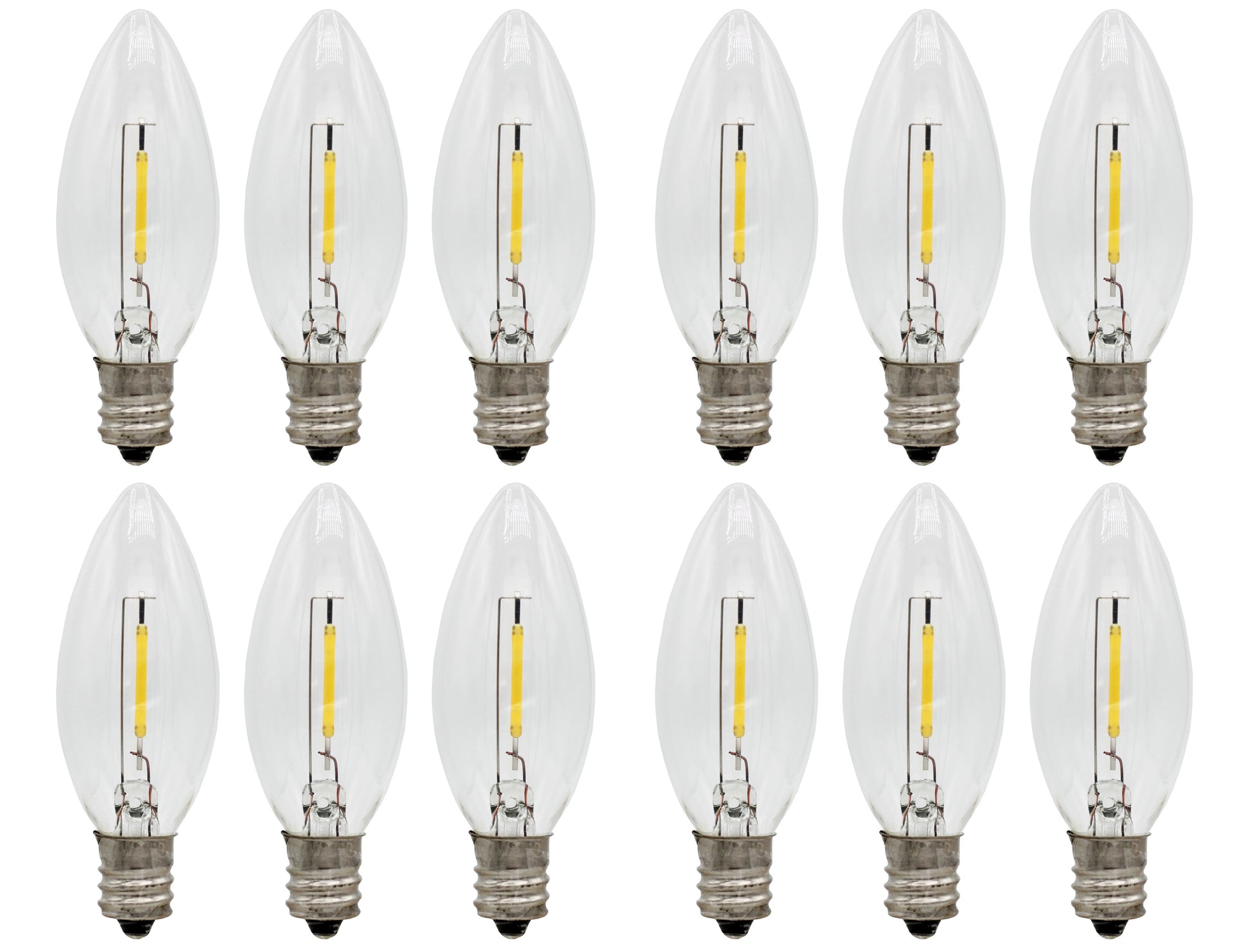12-Pack LED Replacement Light Bulbs for Electric Candle Lamps, Window Candles, - for christmas
