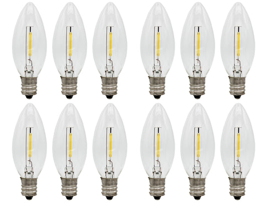12-Pack LED Replacement Light Bulbs for Electric Candle Lamps, Window Candles, - for christmas