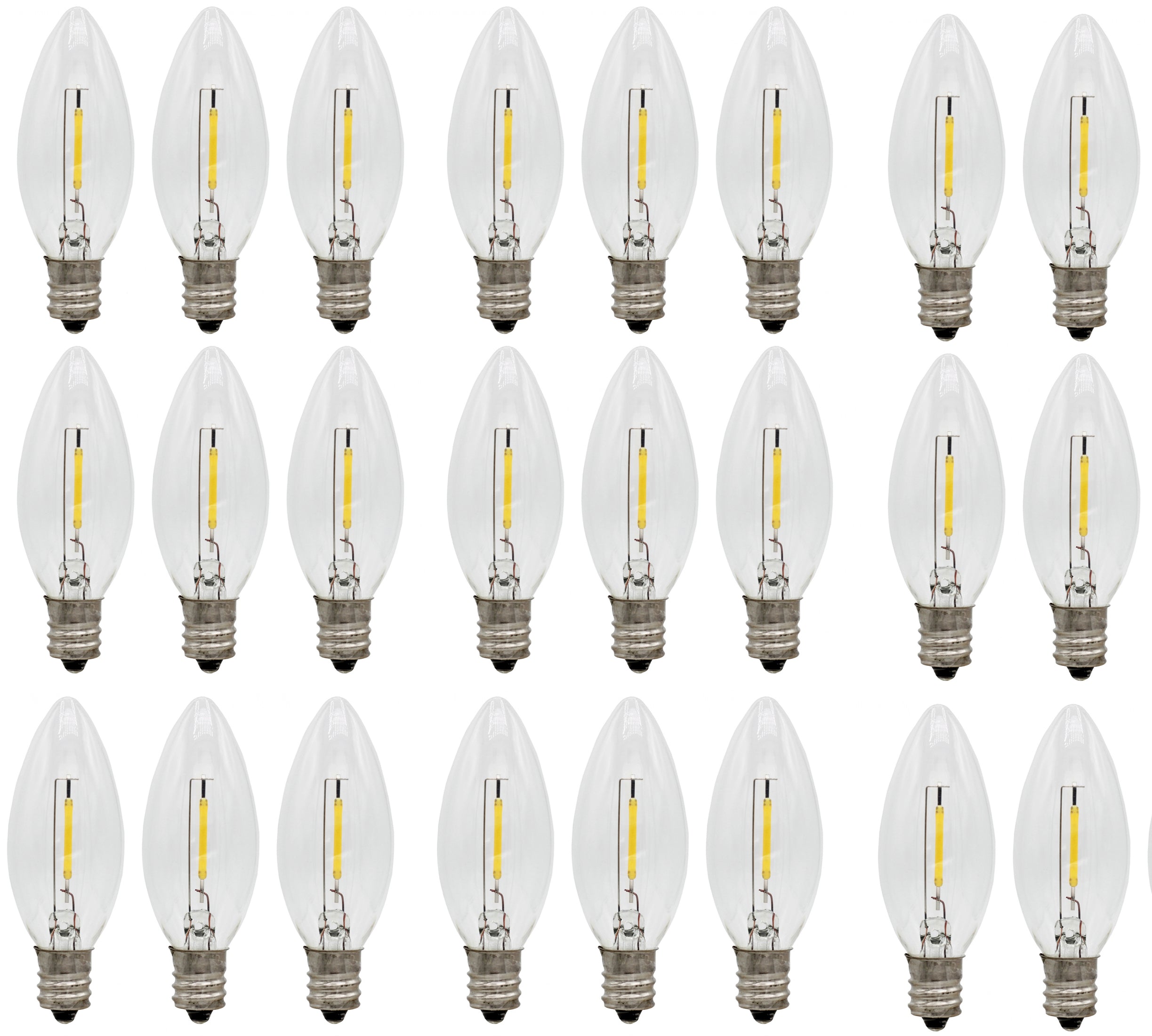 25-Pack LED Repl. Light Bulbs for Electric Candle Lamps, Window ...