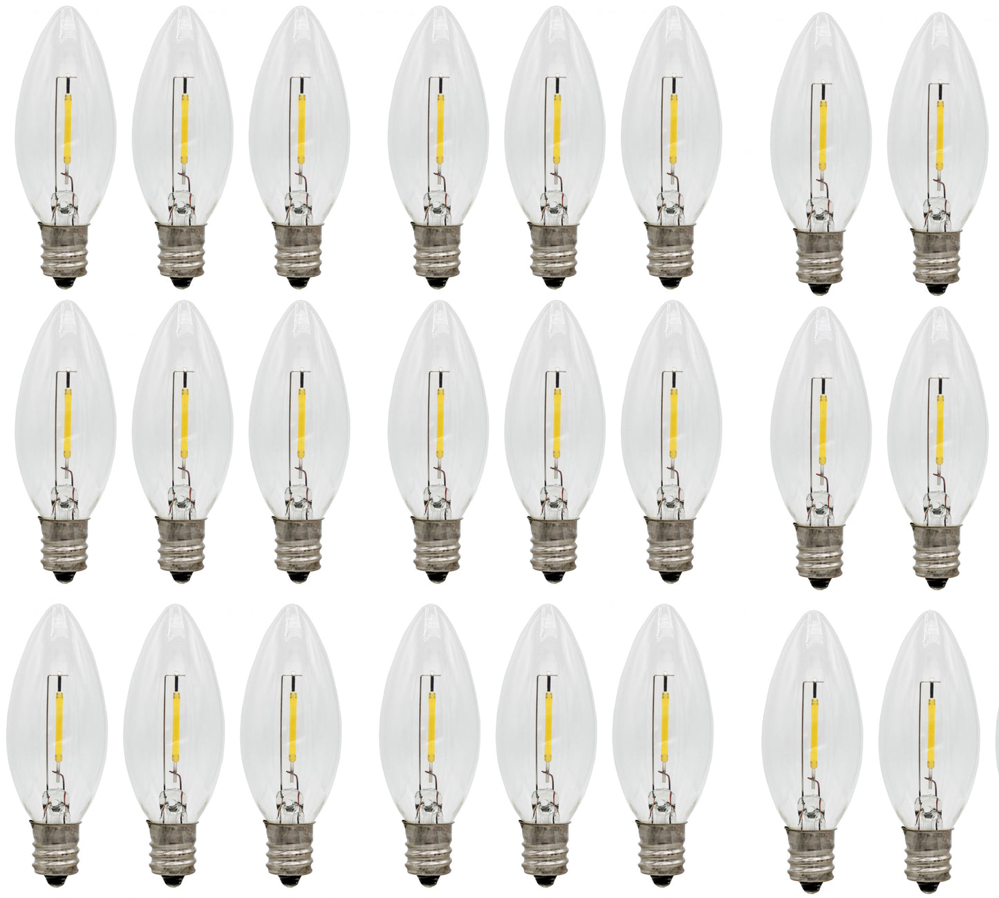 25-Pack LED Replacement Light Bulbs for Electric Candle Lamps, Window Candles, - for christmas