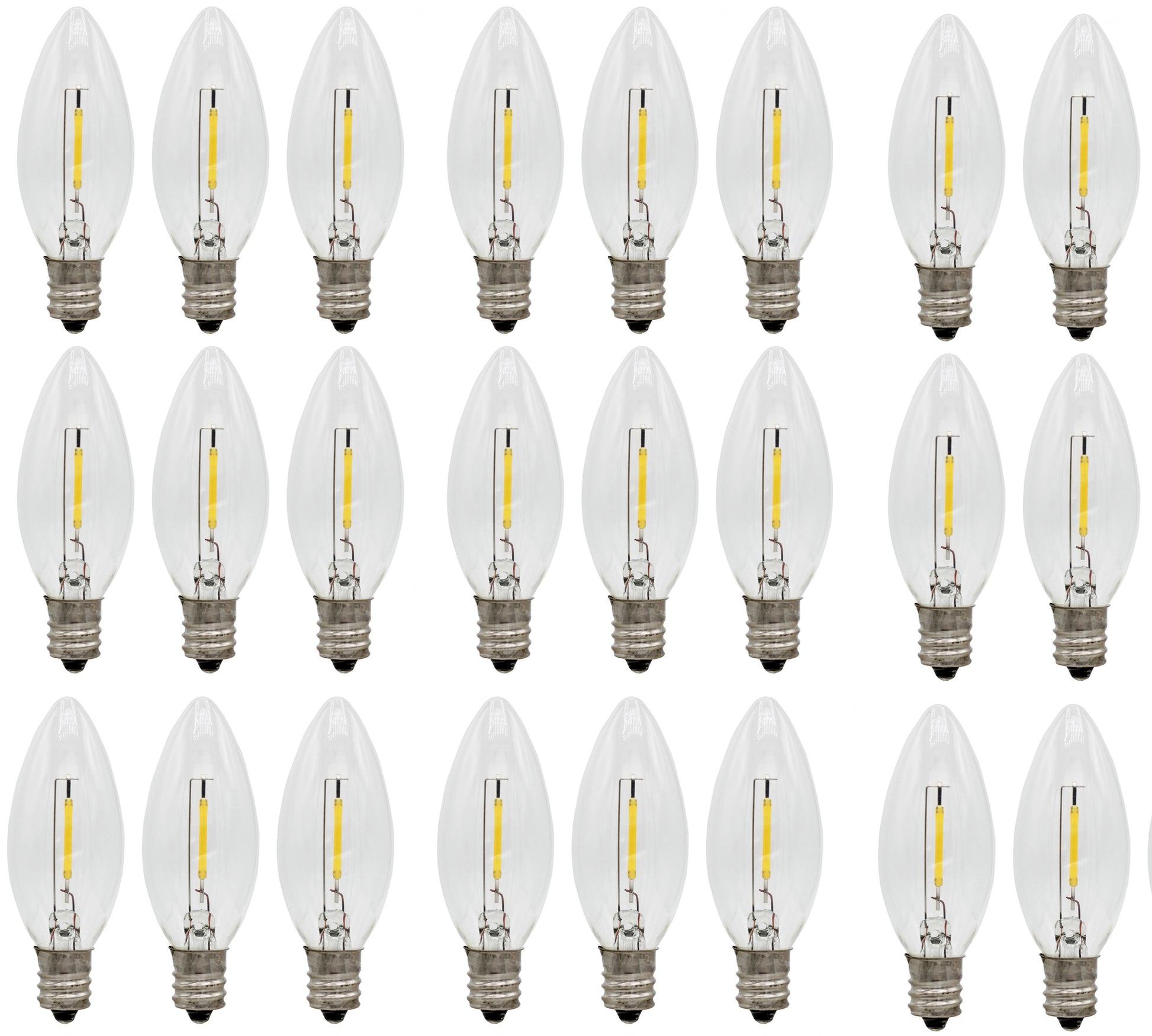 25-Pack LED Replacement Light Bulbs for Electric Candle Lamps, Window Candles, - for christmas