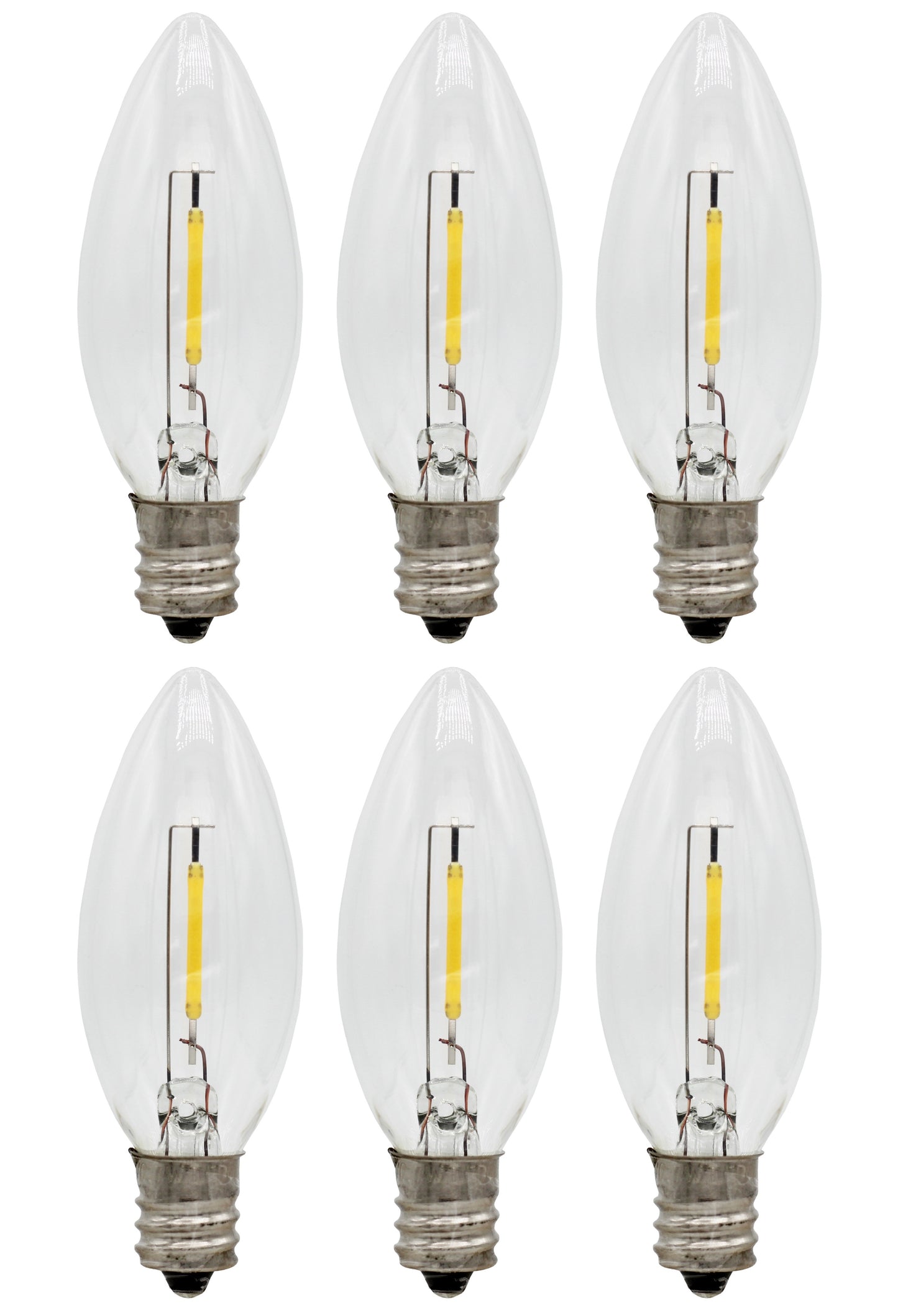 6-Pack LED Replacement Light Bulbs for Electric Candle Lamps, Window Candles, - for christmas