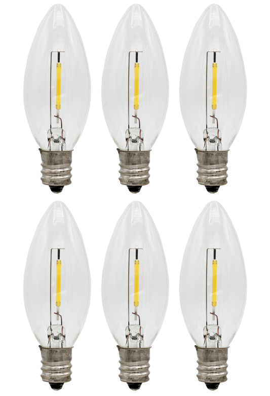 6-Pack LED Replacement Light Bulbs for Electric Candle Lamps, Window Candles, - for christmas